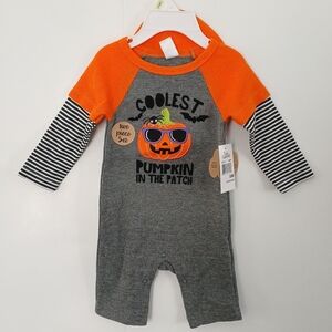 Baby Essentials, Halloween Jumpsuit Coolest Pumpkin in the Patch Baby Size 3M